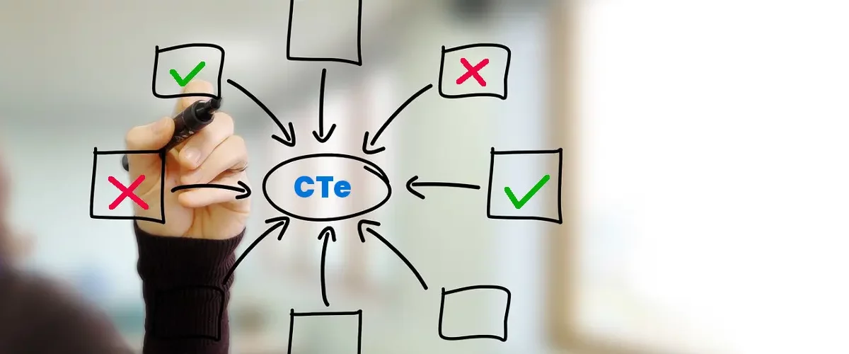 Mudança na emissão CTe: um quadro com esquema sobre mudanças